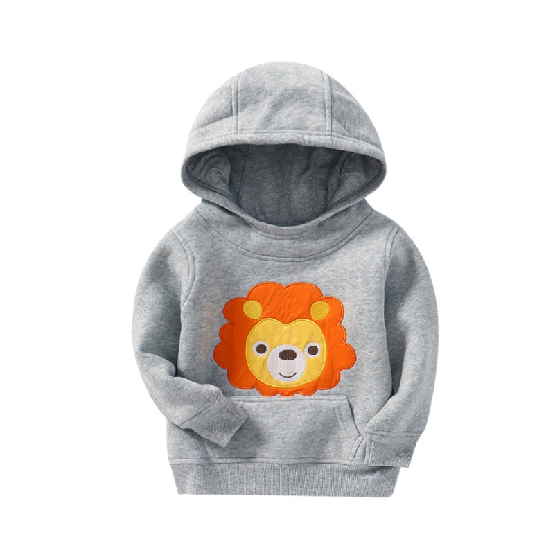 Детские толстовки с вышивкой мультяшным рисунком на весну осень и зиму для