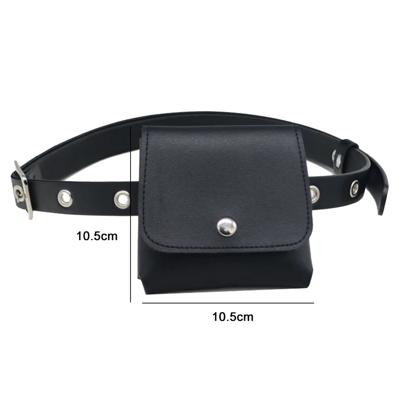 

New Women Fashion Waist Pack PU Fanny Pack Simple Women's Gift Belt Bag Phone Chain Bags For Lady Casual Pack Female Purse Black