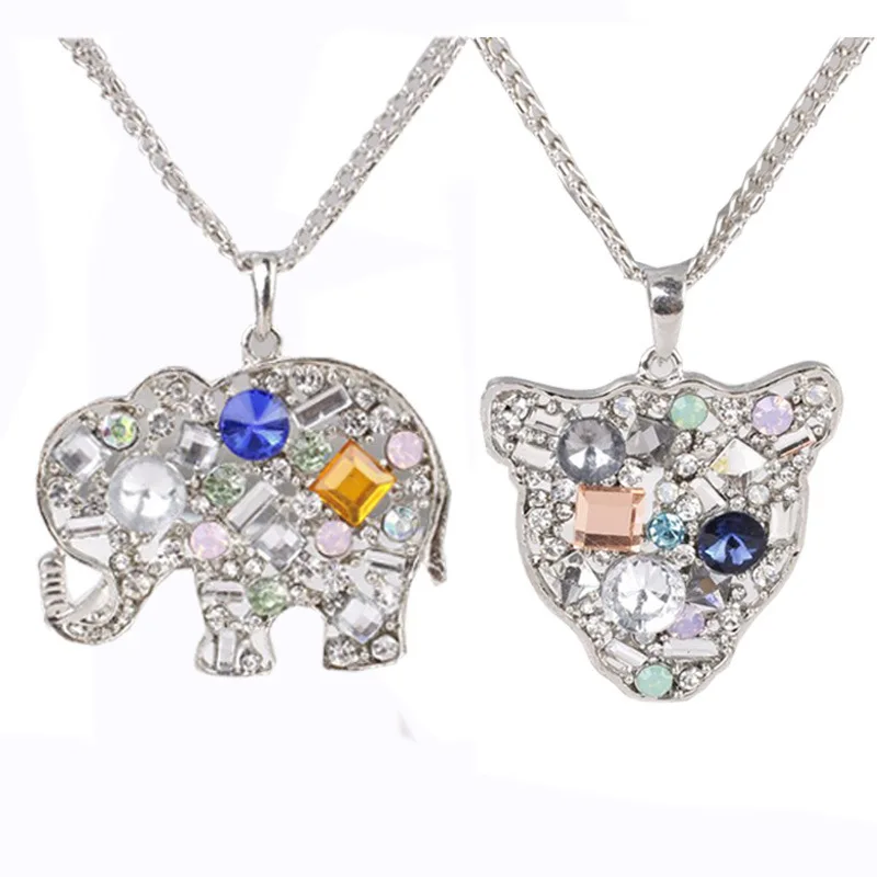 И американское женское длинное хрустальное ожерелье с бриллиантовым кристаллом