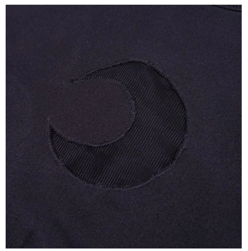 

Hallow Out Moon Print Dress Black Retro Gothic Women Summer Mini Halloween Dress Sexy Off Shoulder Slim Club Street Dresses