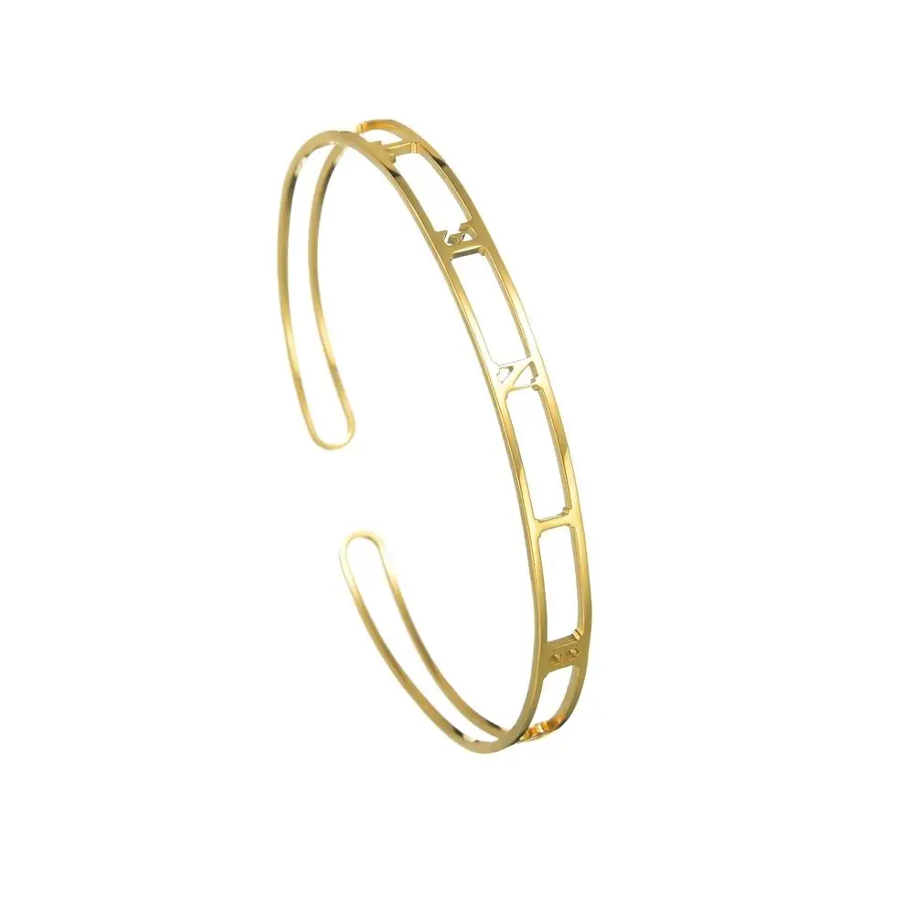 

Personalized Bracelet With Name in Golden Feame Letter, Plate for Family Lover, in Stainless Steel Adjustable with Bracelet