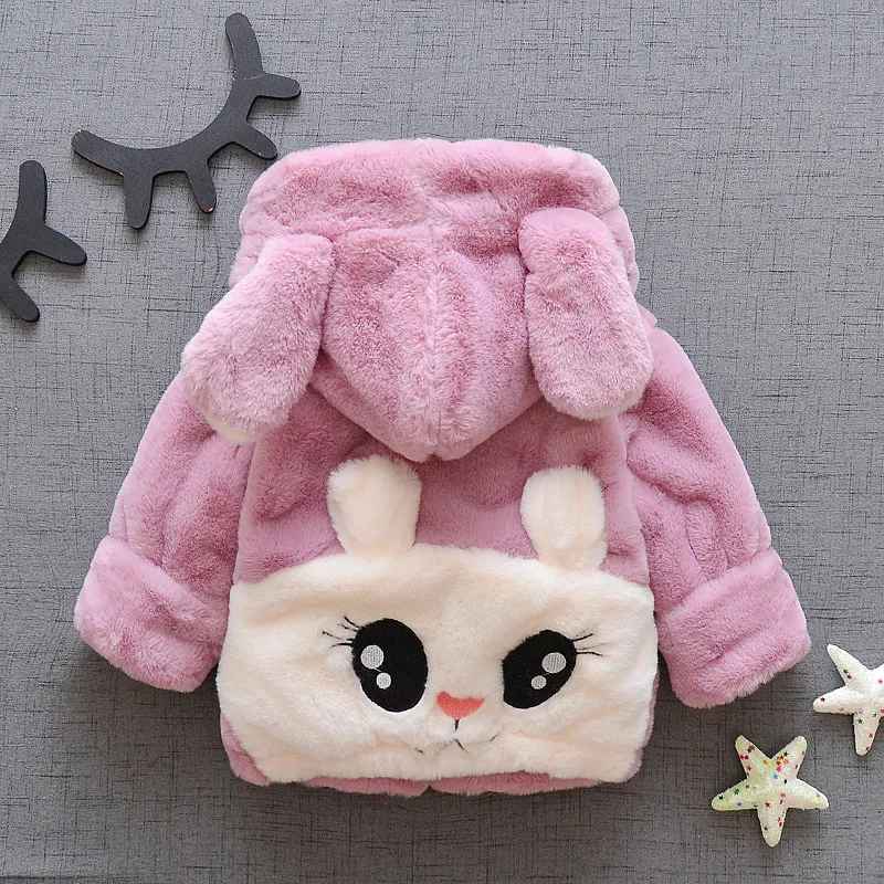 Новинка 2019 теплая верхняя одежда из флиса с искусственным мехом для маленьких