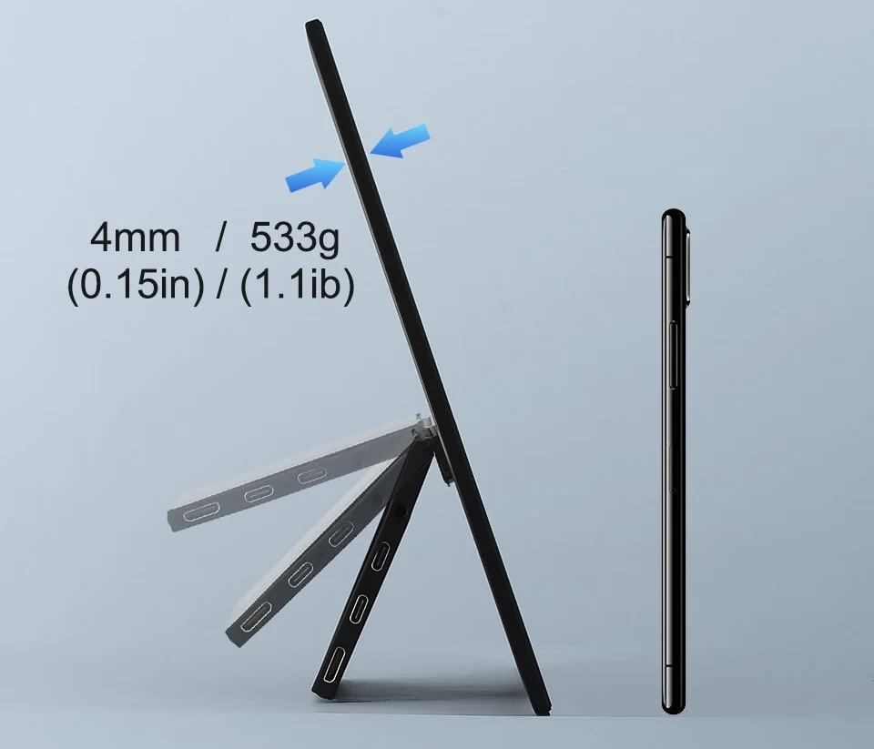 구매 14 인치 휴대용 모니터 터치 스크린 Ips Lcd 모니터 디스플레이 Usb C Hdmi Ps4 Xiaomi 화웨이 스위치 Xbox 한 노트북 전화