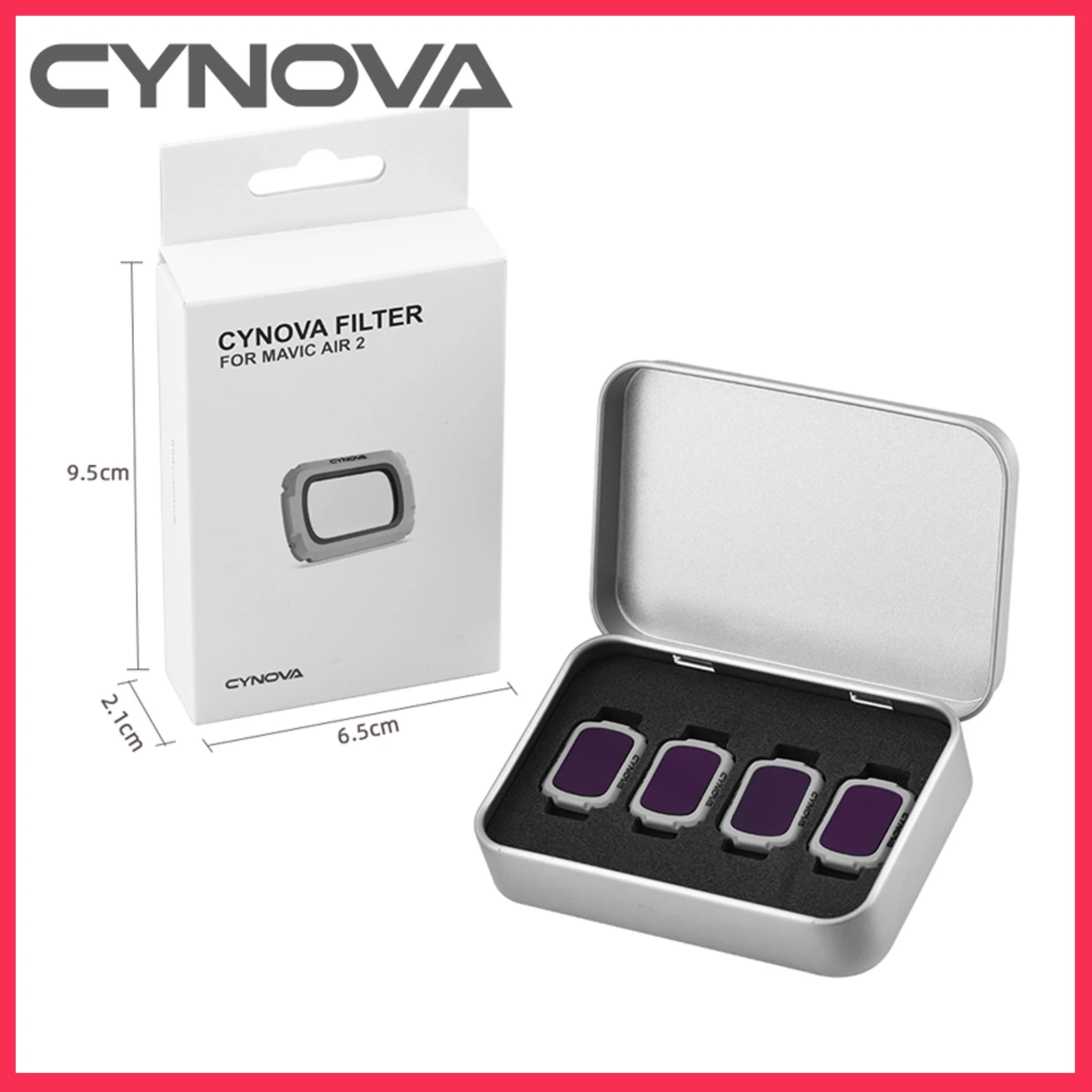 

CYNOVA Filters Set For DJI Mavic Air 2 Drone Accessories Quick Installa UV CPL NDPL ND 4 8 16 32 64 Camera Lens HD Filter