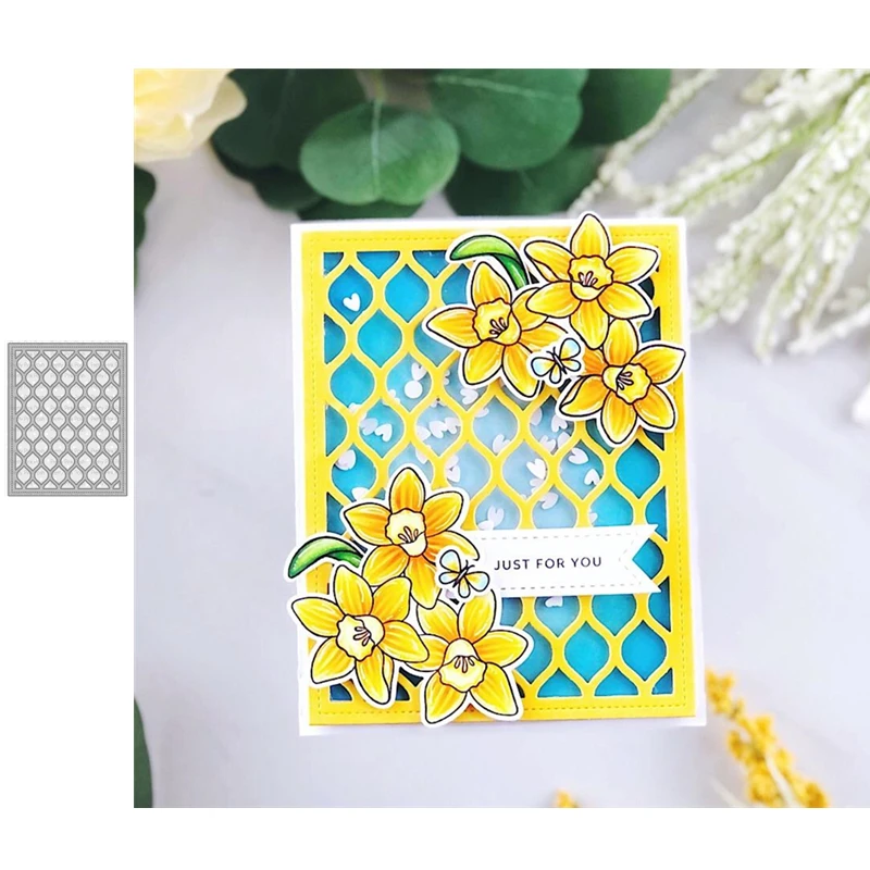 

Pane Pattern Metal Die Cutting 2021 New Diy Die Molds Scrapbooking Paper Making Cuts Crafts Big Die