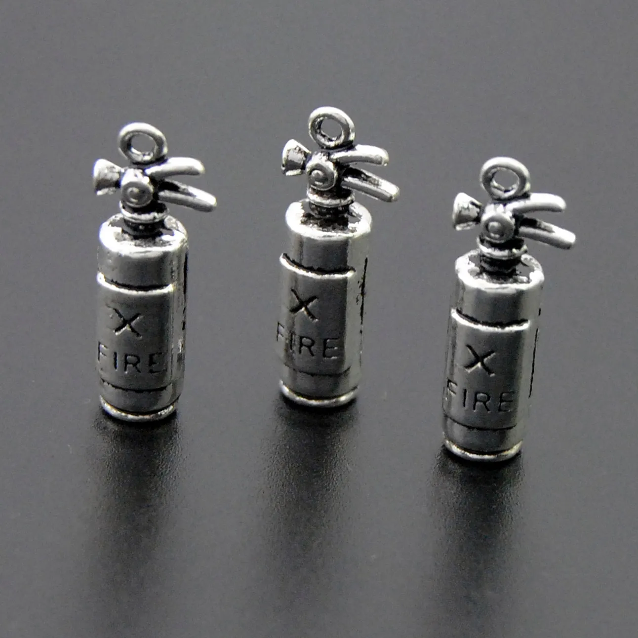 20 шт серебряный цвет Огнетушитель Подвески пламя кулоны инструмент DIY ручной