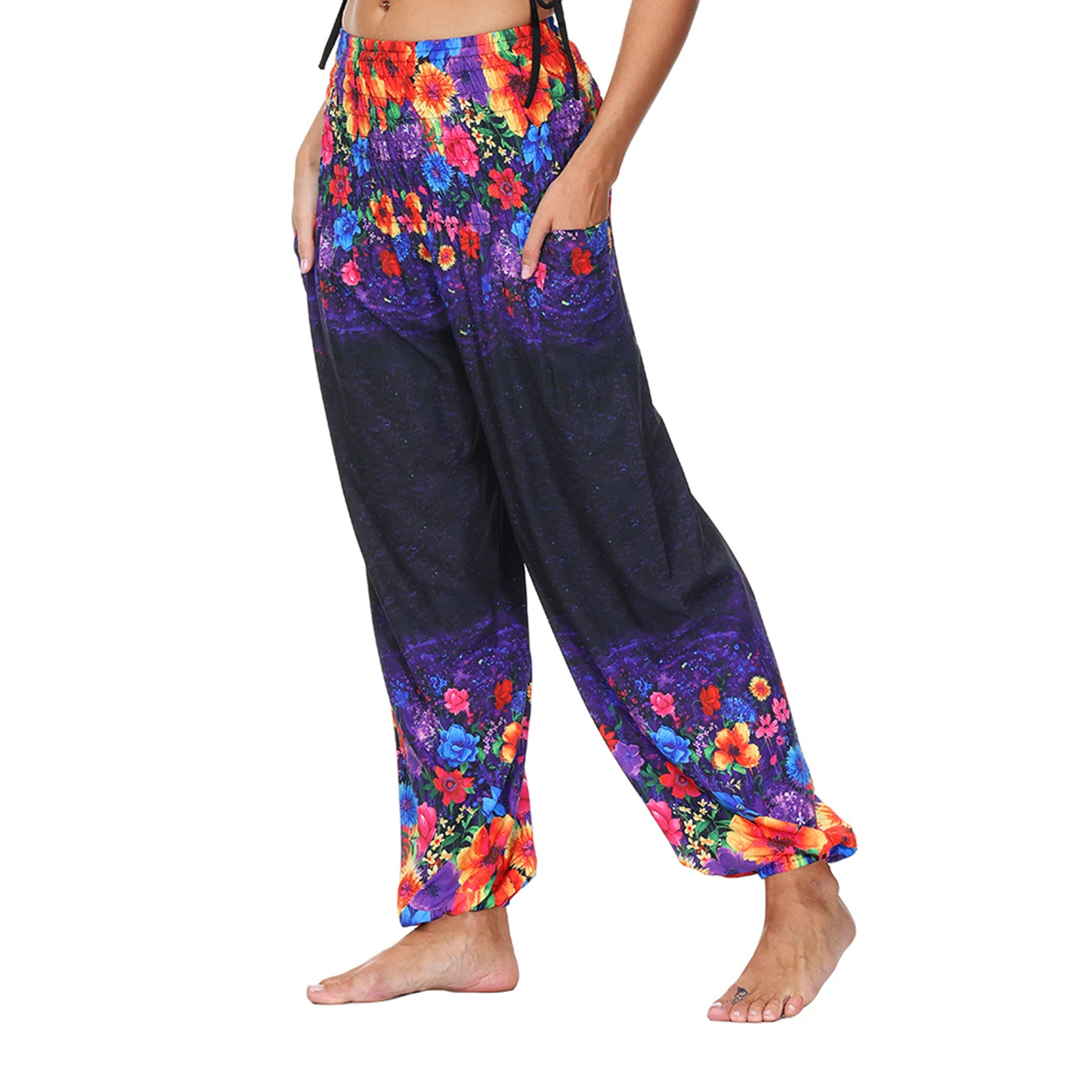 

Women's Casual Pants Sports Fitness Yoga Pants Air Tight Legged Lantern Pants Bohemian Loose Soft Harem Pants Beach Pants