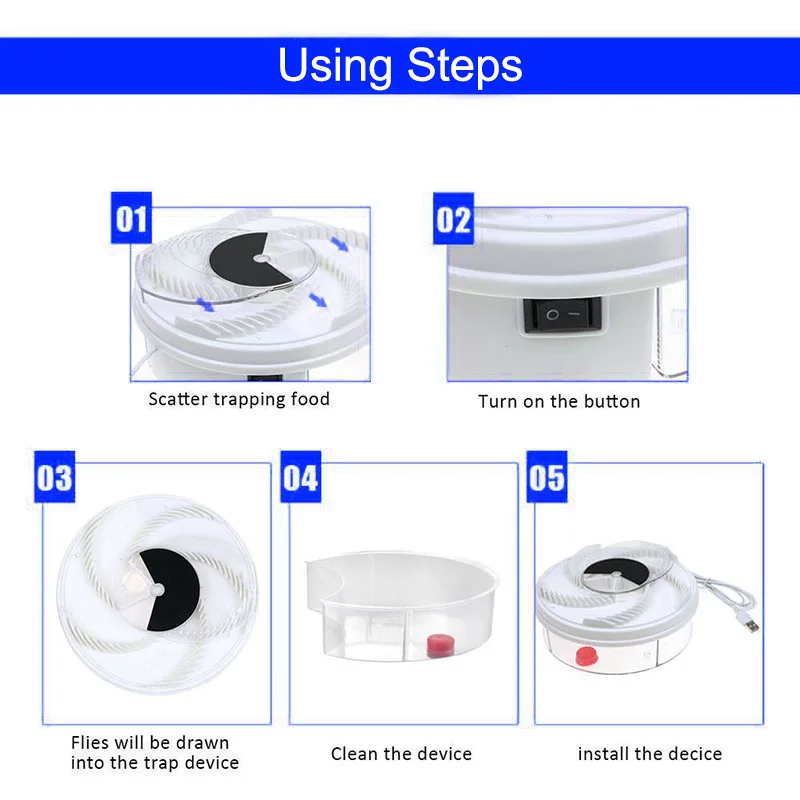 

Electric Fly Trap Anti Fly Killer Traps Automatic Flycatcher Device Insect Pest Reject Control Catcher Fly Trap Catching Usb-35