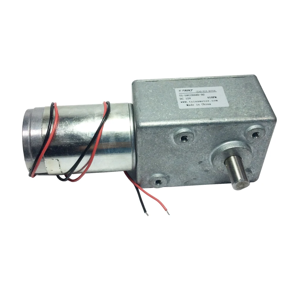 

DC Motor 12V/24V Miniature Worm Gear 10/45/55RPM DC Worm Micro Metal Gear Motor with Gearwheel