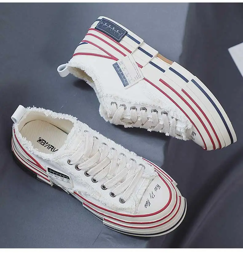 Леопардовая парусиновая обувь для влюбленных женские Сникеры на платформе