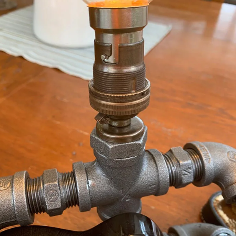 

Hot Steampunk Style Lamp Student Playing Guitar Posture Bedroom Living Room Creative Personality Light