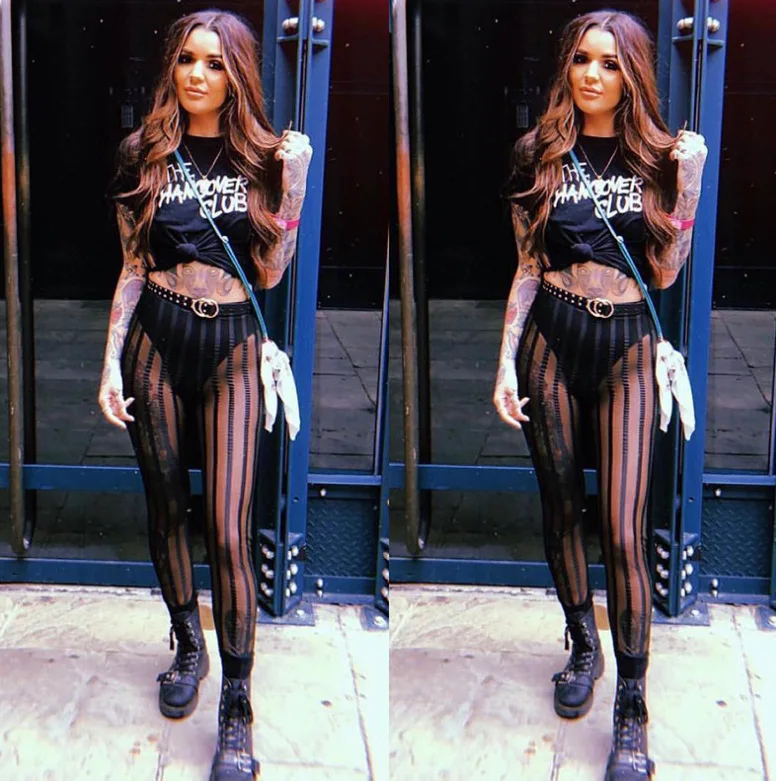 

Женские сетчатые полосатые прозрачные длинные брюки с высокой талией