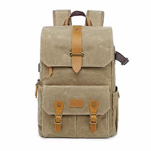 Photography Retro Waterproof Batik Canvas Backpack with USB Port fit 15.6inch Laptop Men Camera Bag Carry Case for DSLR