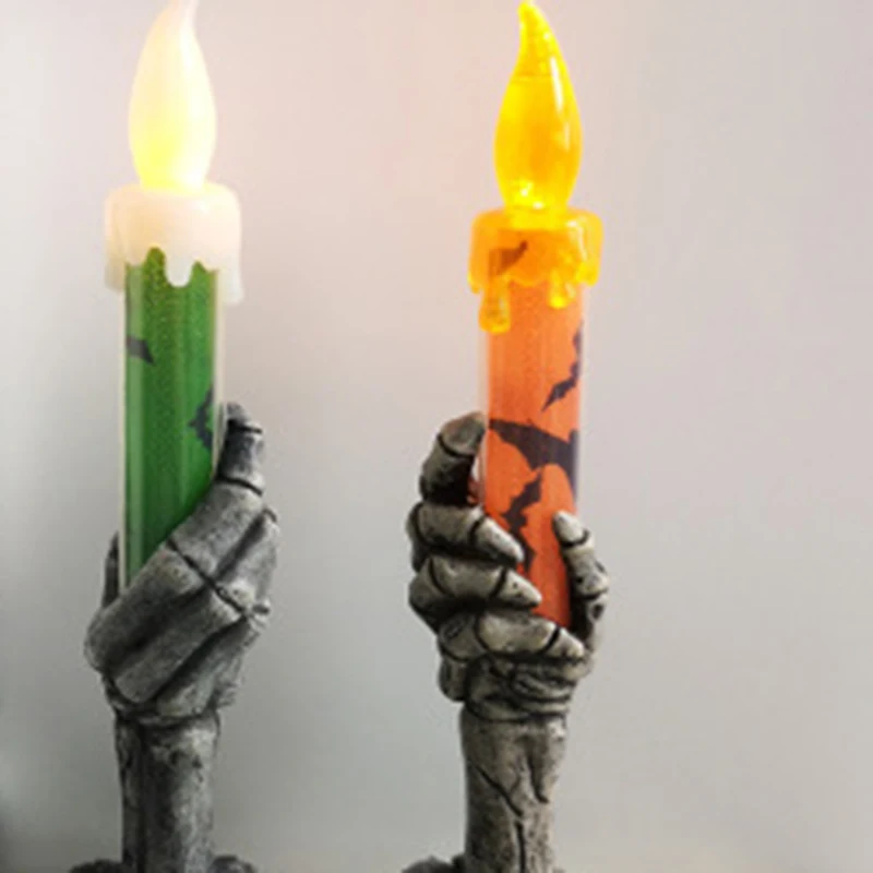 

Candle LED Electronic Skeleton Candle Light Smoke-Free Wedding Party Halloween Props Decoration Light Halloween