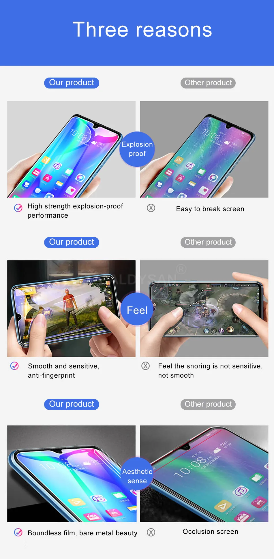 3 шт./лот, защитная пленка из закаленного стекла для huawei Honor 8x Max 8 9 10 Lite 20 10i 7a 7c Pro, защитное стекло, полное покрытие