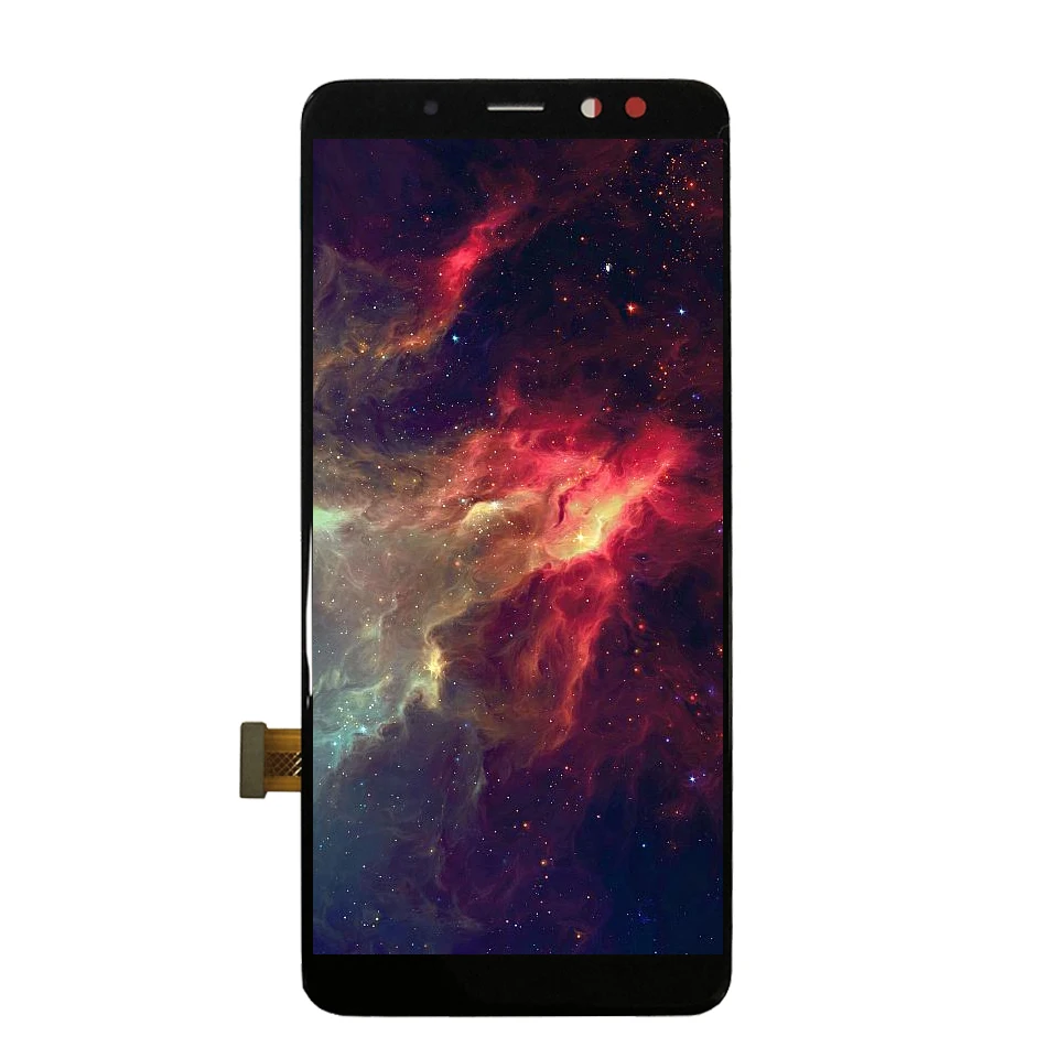 Amoled для SAMSUNG GALAXY A8 2018 ЖК дисплей A530 кодирующий преобразователь сенсорного экрана