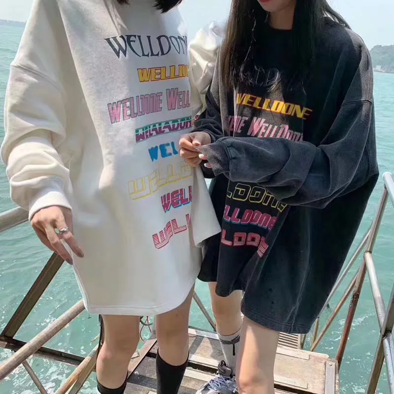 Высокое качество WELLDONE толстовки для мужчин и женщин 1:1 повседневные Большие