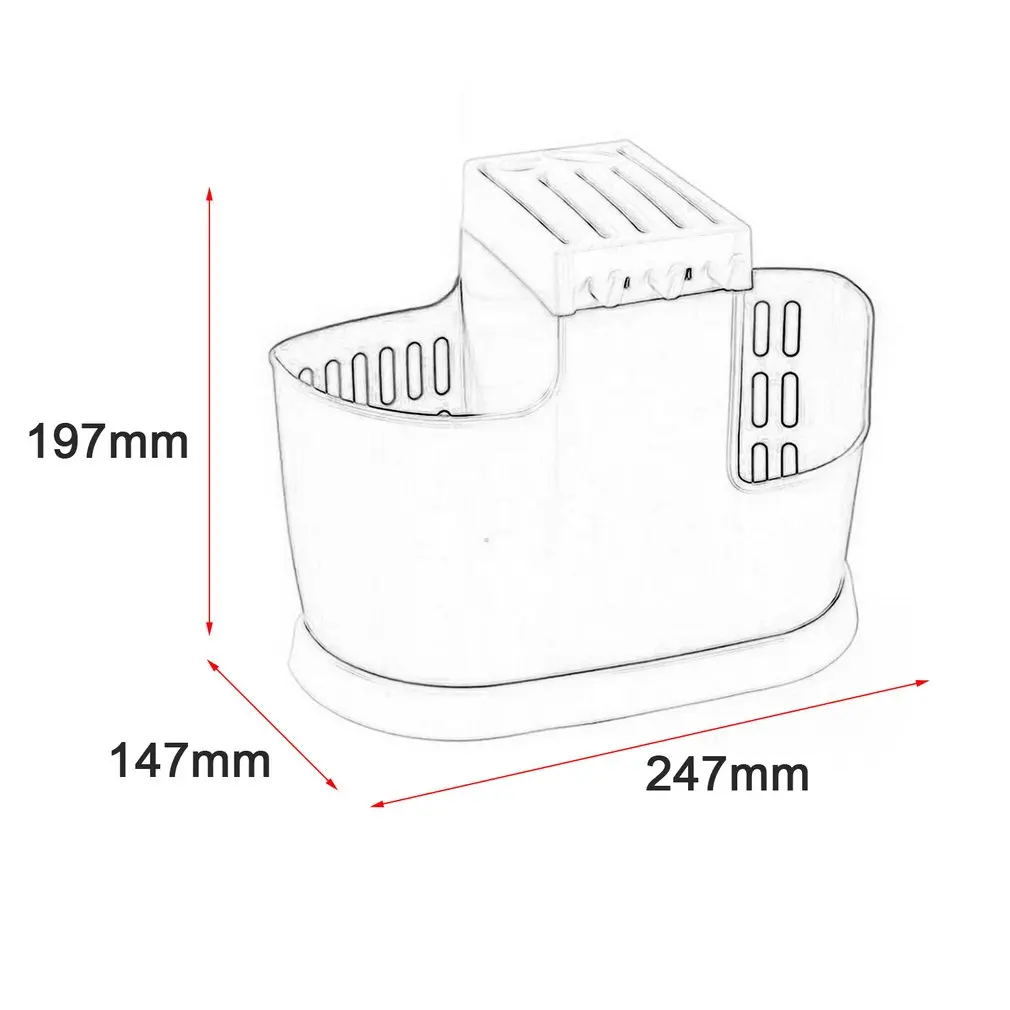 

Kitchen Draining Water Chopsticks Cage Spoon Storage Rack Cutlery Organizer Drainer Multifunctional Storage Box Plastic Holder