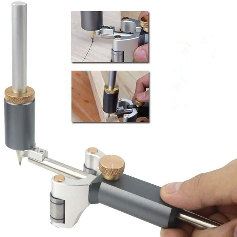 

Woodworking Linear Arc Dual-Purpose Scribe Ruler Parallel Line Drawing Tool Measuring Gauge DIY Woodworking Scribe Tool
