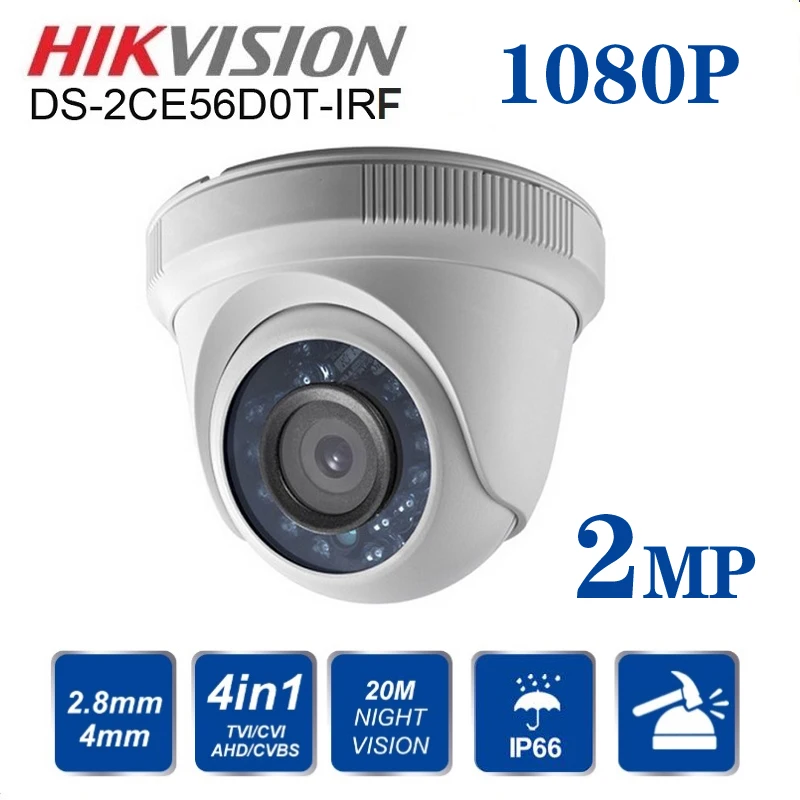 HIKVISION английская версия DS-2CE56D0T-IRPF CVBS/AHD/CTV/TVI 1080 P 2MP с ИК-День/Ночь безопасности видеонаблюдения