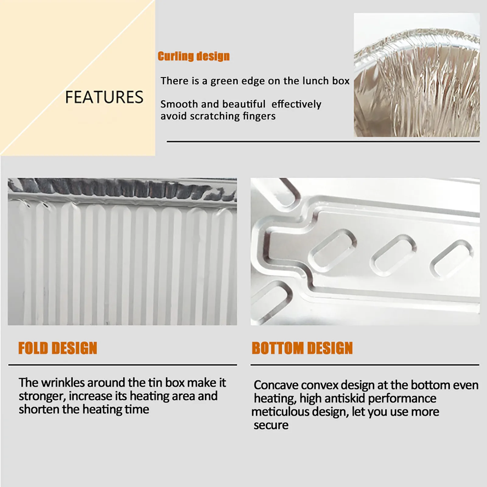 Жестяная картонная коробка для барбекю Прямоугольная алюминиевая из фольги Ланч