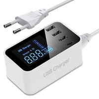 quick charge type c usb charger hub led display wall charger fast mobile phone charger for iphone samsung usb adapter eu us plug