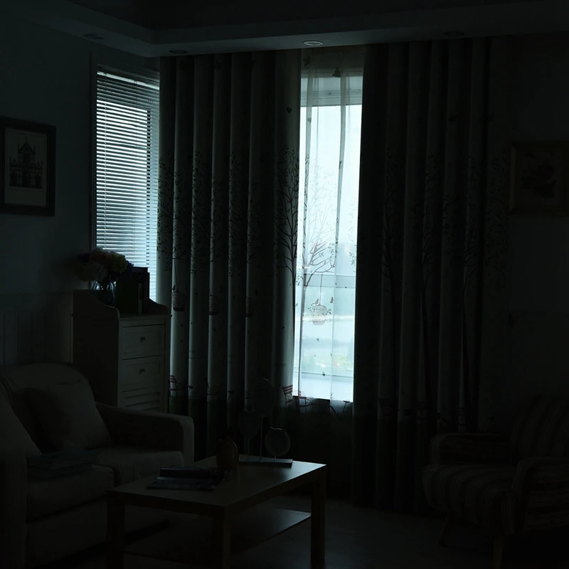 Деревенский занавески для детской комнаты из вуали с принтом елка Window