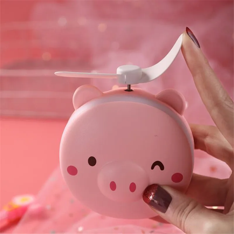 USB мини вентилятор портативный зеркальный со светодиодной подсветкой ручной |