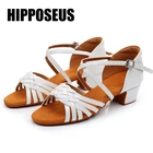 Детские танцевальные туфли для девочек и женщин, бальные туфли для латиноамериканских Танго, Современная обувь для выступлений, сальса, белый цвет