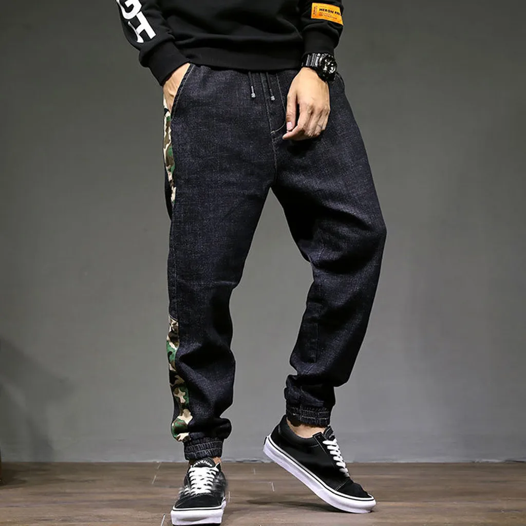 Мужские джинсы для отдыха весна осень свободные тянущиеся с козырьком Harlan новая