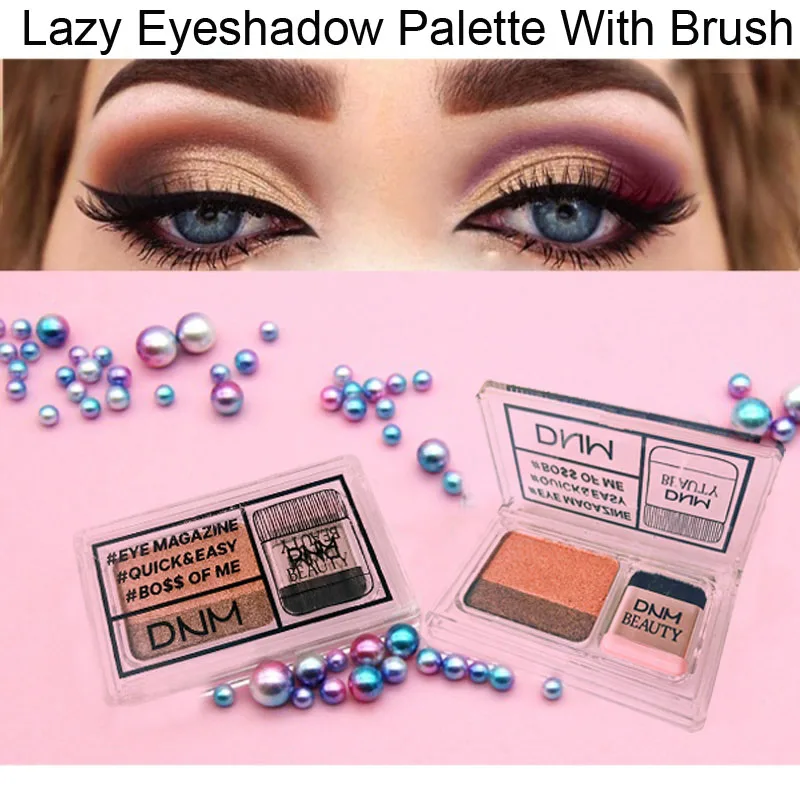 Natural Two-Colors Gradient Eye Shadow Palette Easy to Wear Lazy Eyeshadow Non-blooming Waterproof Glitter |