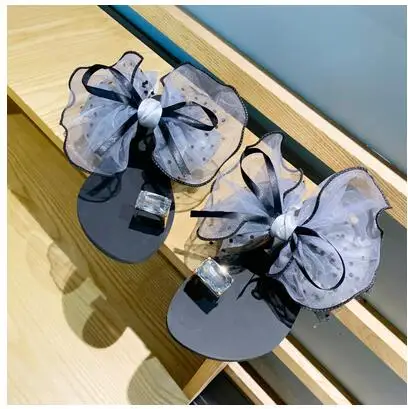 Сандалии женские со стразами шнуровка плоская подошва Декор пляжная обувь для