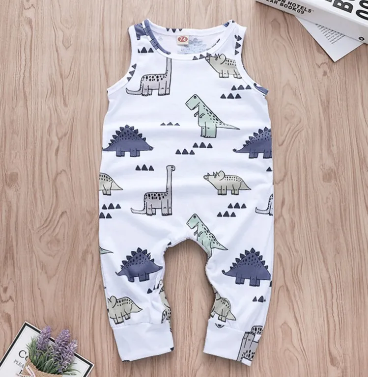 dinosaur E Новые детские комбинезоны, пальто с принтом дельфина медузы, одежда для малышей, Комбинезоны для маленьких девочек - Цвет: dinosaur E