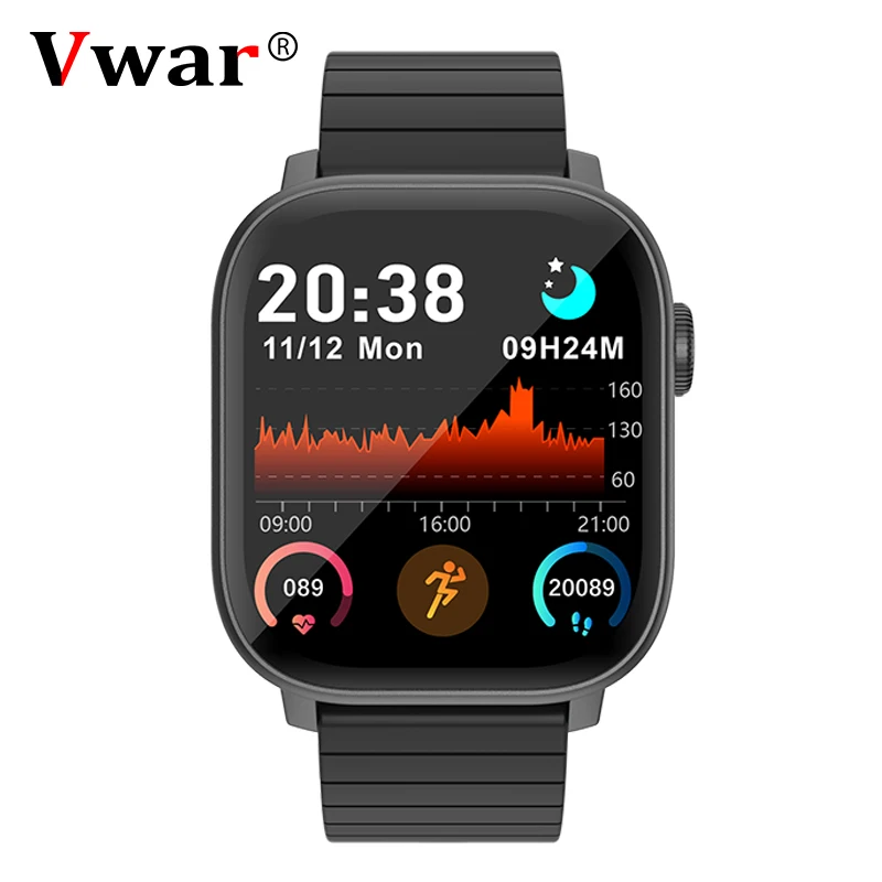 Водонепроницаемые Смарт часы Vwar IP68 VS T200 IWO 12 8 10 Plus с датчиком пульса|Смарт-часы| |