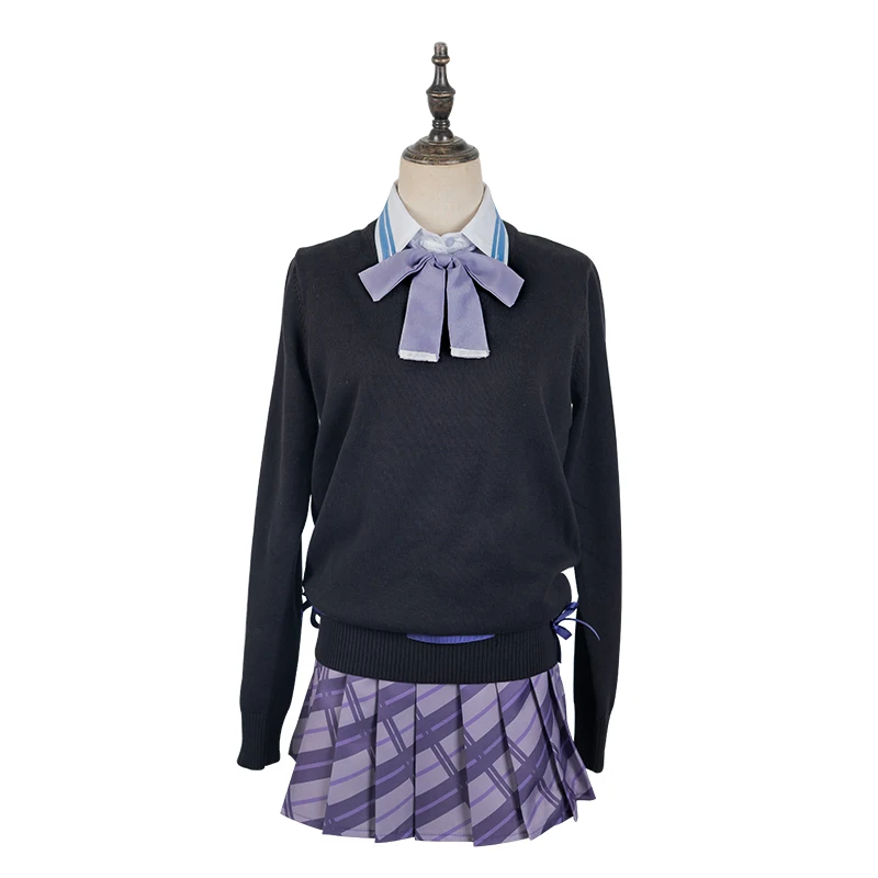 

Anime! Azur Lane Asashio JK Suit Knitting Shirt School Uniform Full Set Cosplay Costume Cute Dailydress For Women Free Shipping