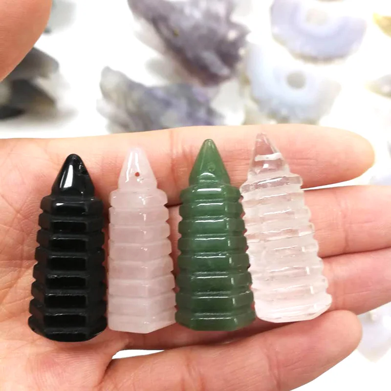 Кулон из натурального хрусталя китайская пирамида для культуры и достатка