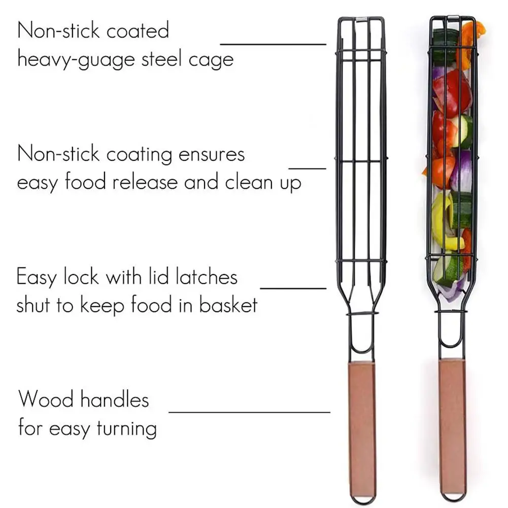 Корзина для барбекю вращающийся колпачок прочная удобная корзина гриля с