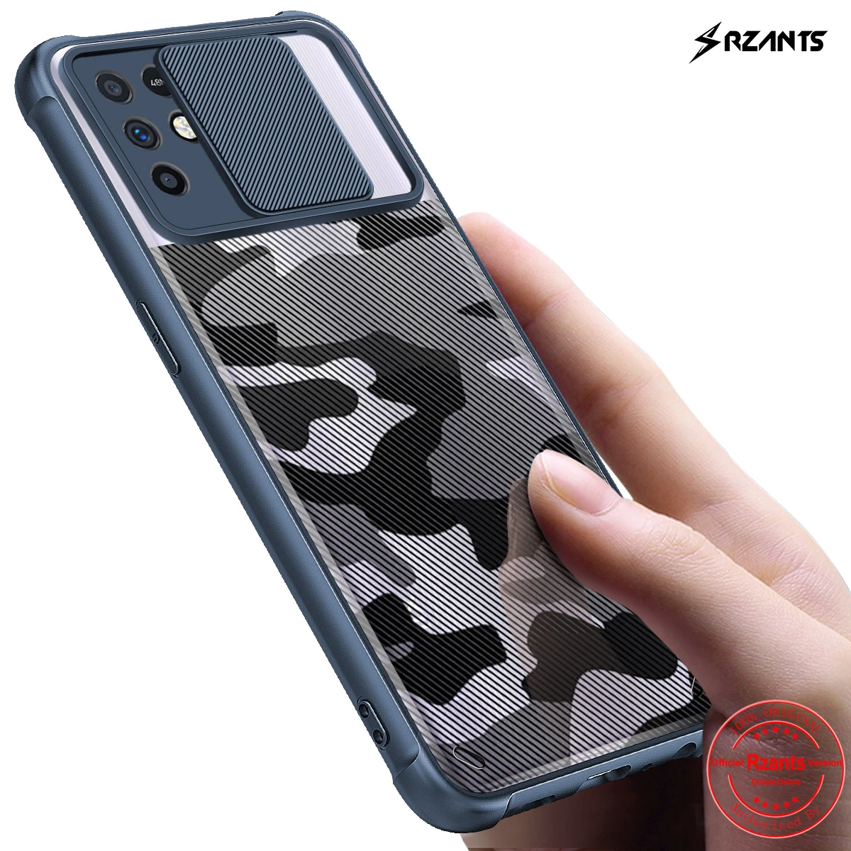 

Rzants For Infinix Note 10 Infinix Note 10 Pro Case Hard [Camouflage Lens] Lens Protect Slim Crystal Clear Cover