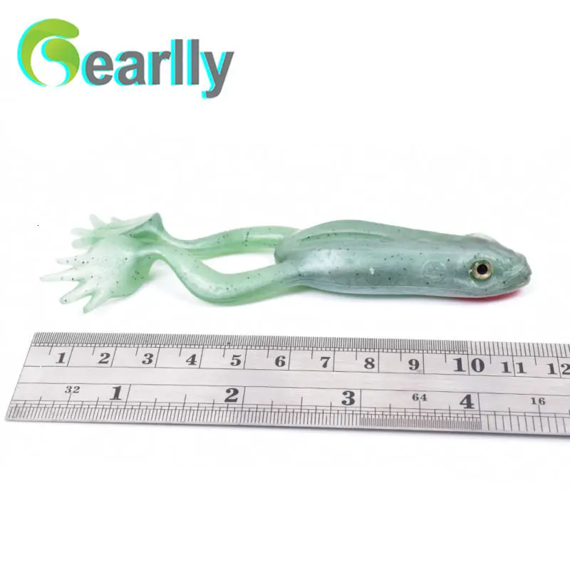 Gearlly 5 шт./лот, 12 см/12 г, 5 цветов, мягкая Жаба, гренуль, мягкая лягушка, светящаяся искусственная приманка, рыболовные приманки, приманки для окуня