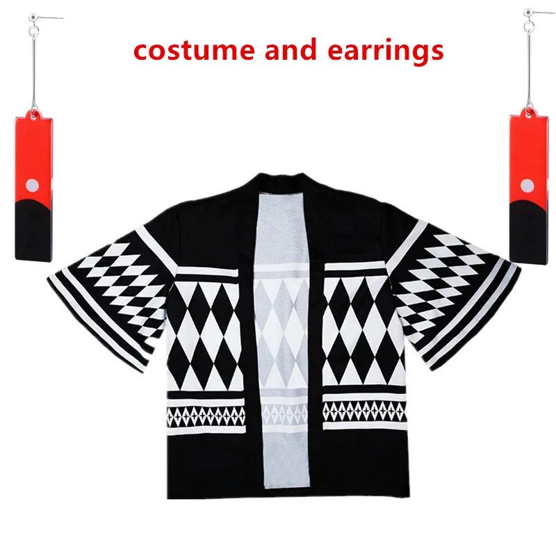 

Tokyo Revengers Cosplay Cloak Anime Black White Top for Summer Hanagaki Takemichi Ken Ryuguji Haori Kimono Tee Men Short-sleeve