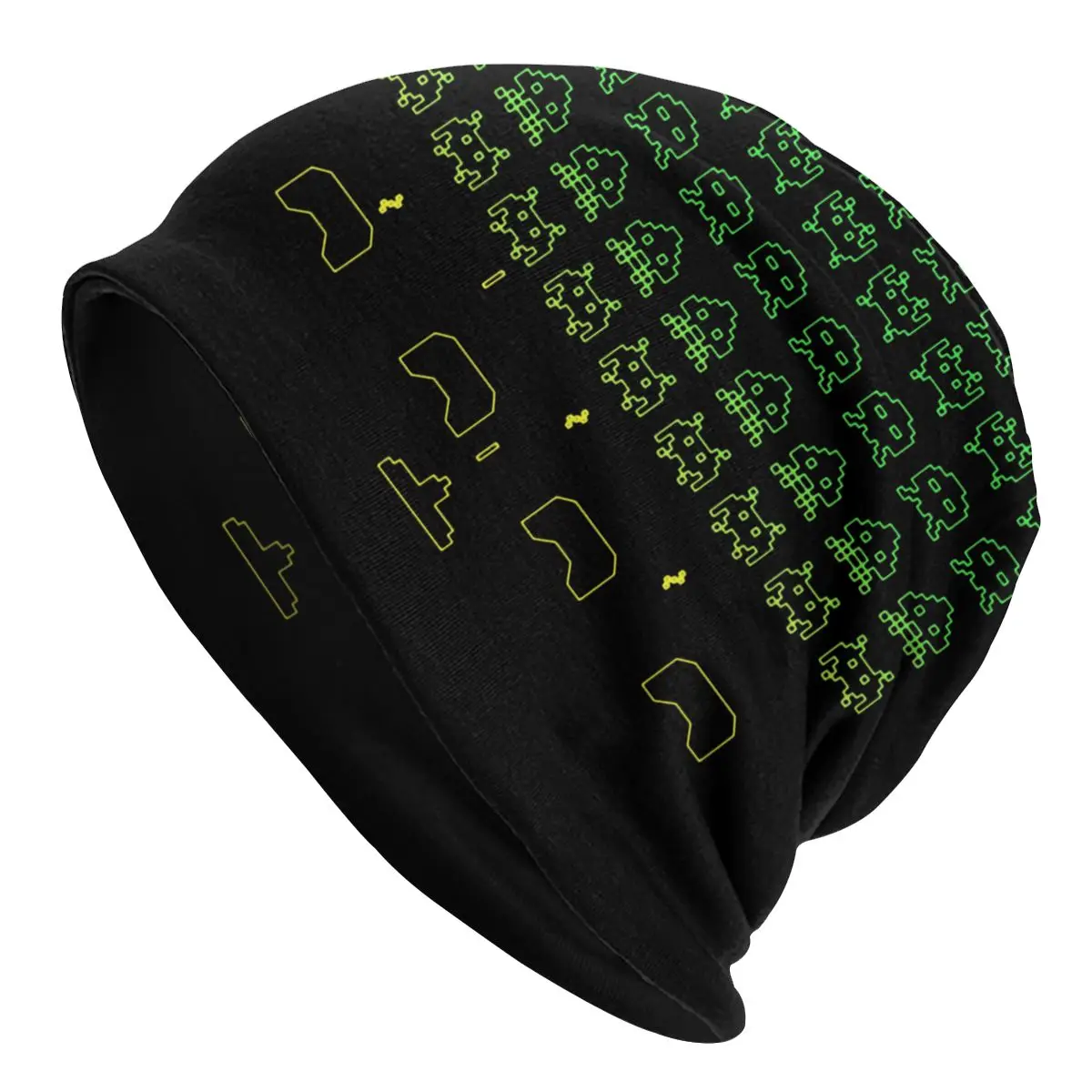 

Space Invaders Gamer Bonnet Hat Knit Hat Vintage Autumn Winter Videogames Skullies Beanies Hats Unisex Adult Summer Warm Caps