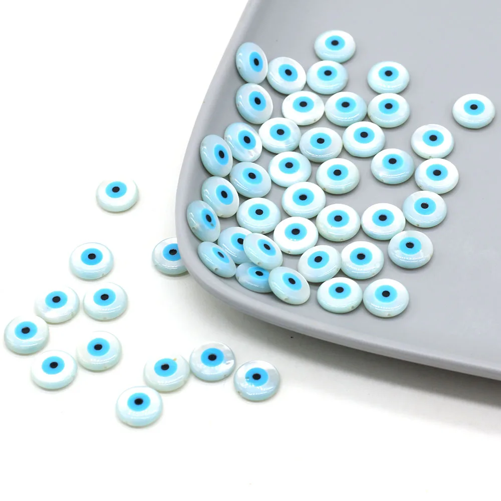 Натуральный пресноводный белый кулон в виде ракушки с синими глазами изысканные