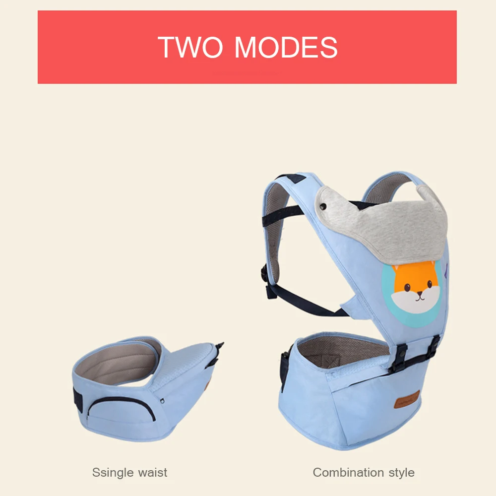 кенгуру для детей Мультяшный эргорюкзак малышей Хипсит детский слинг