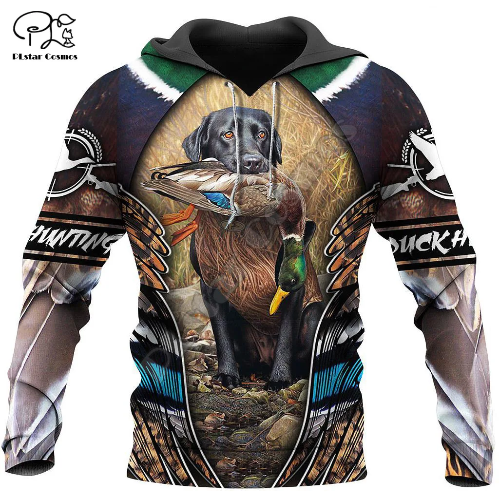 

PLstar Cosmos 3DPrint Duck Dog Hunting Hunter Funny Men/Women Unisex Harajuku Streetwear Hoodies/Zip Hoodie/Sweatshirt/b19