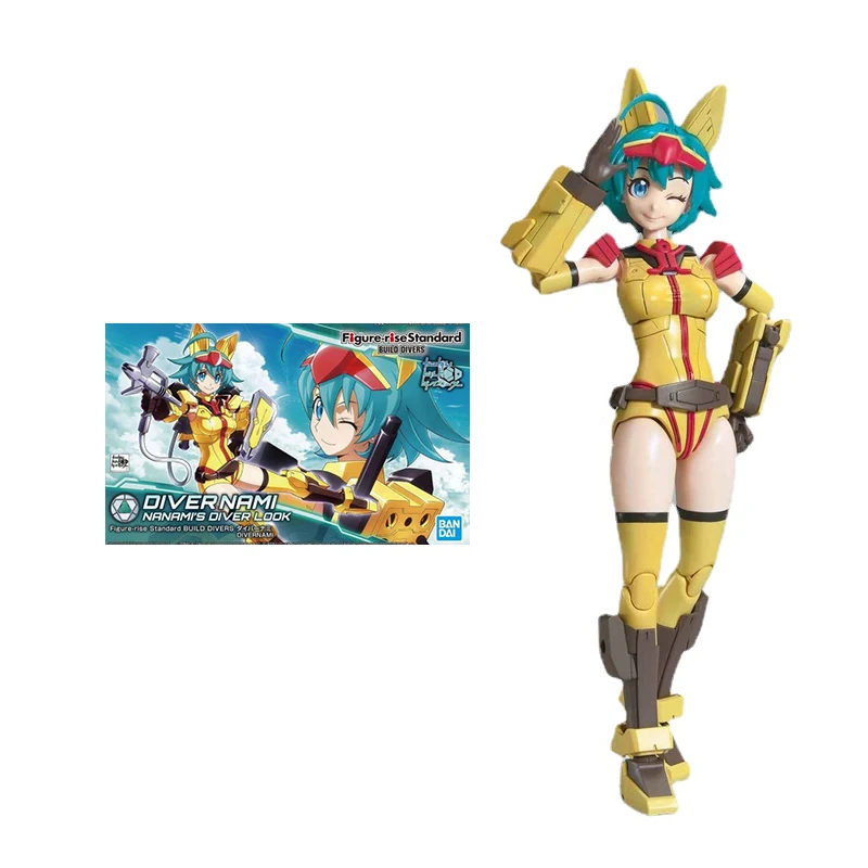 

Bandai Gundam Model Kit Anime Figure HGBD Build Divers Re:RISE Diver Nami Mobile Suit Girl Action Toy Figure Toys for Children