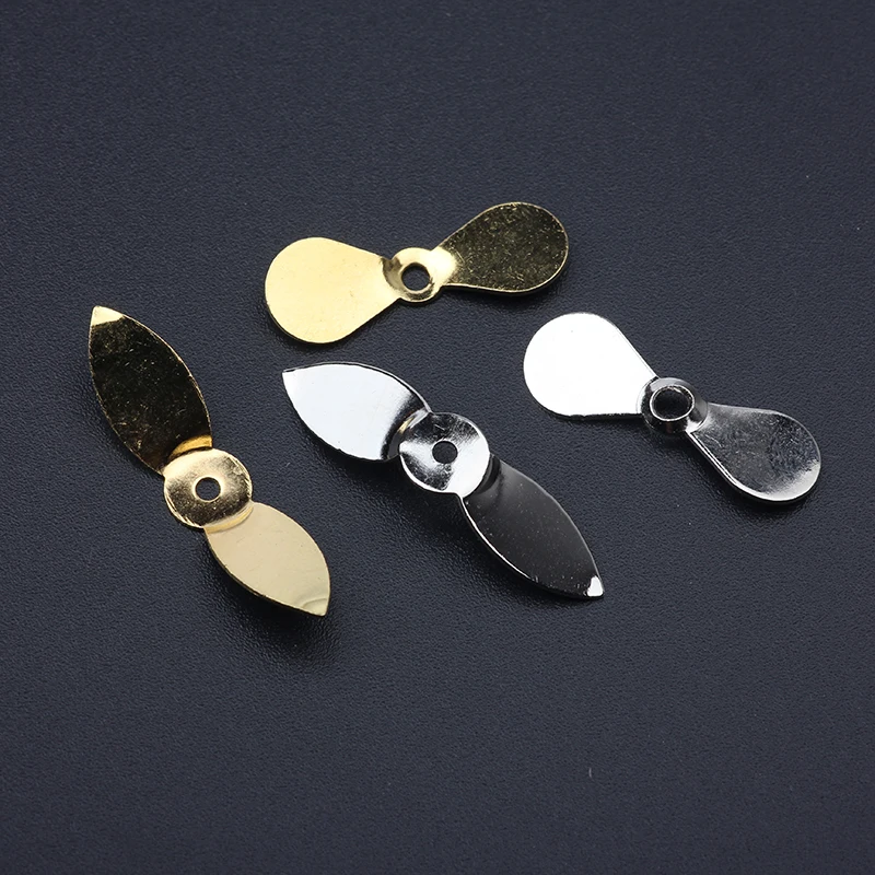 

Rompin 10PCS Small Prop Blade Stainless Steel Fly Propeller Spin Fishing Lure Blades Custom Topwater Plug Casting Spinnerbait