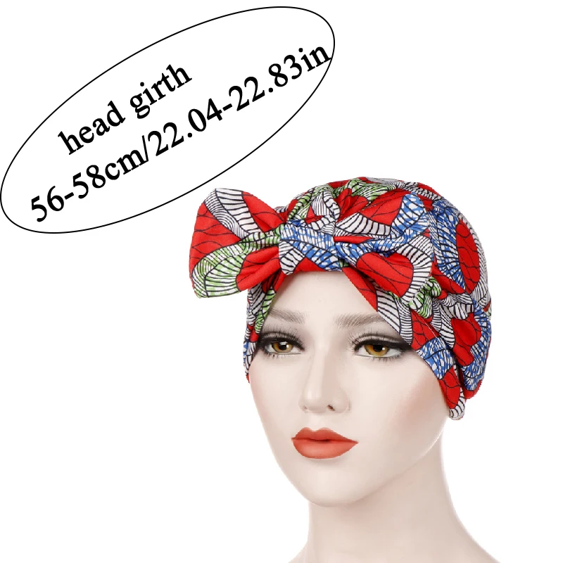 

Muslim Head Scarf For Women Fashion Print Bow Wrap Cotton Hijab Turban Caps India Bonnet Inner Hijabs Islamic Sleep Baotou Hat