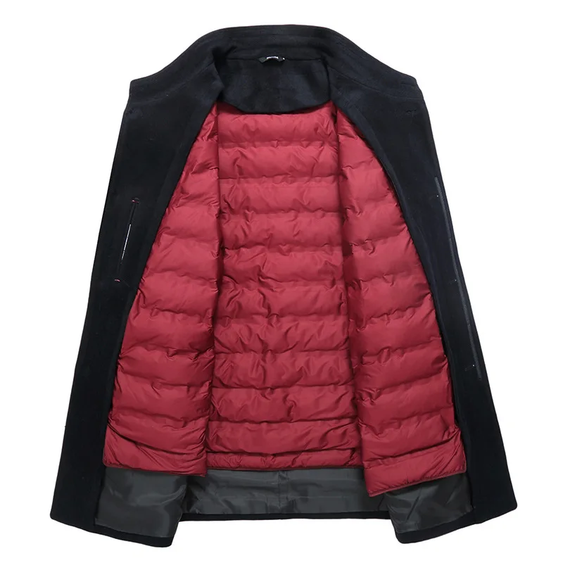 

Autumn and winter thick men's fattening oversize detachable coat two pieces men's windbreaker one hair substitute