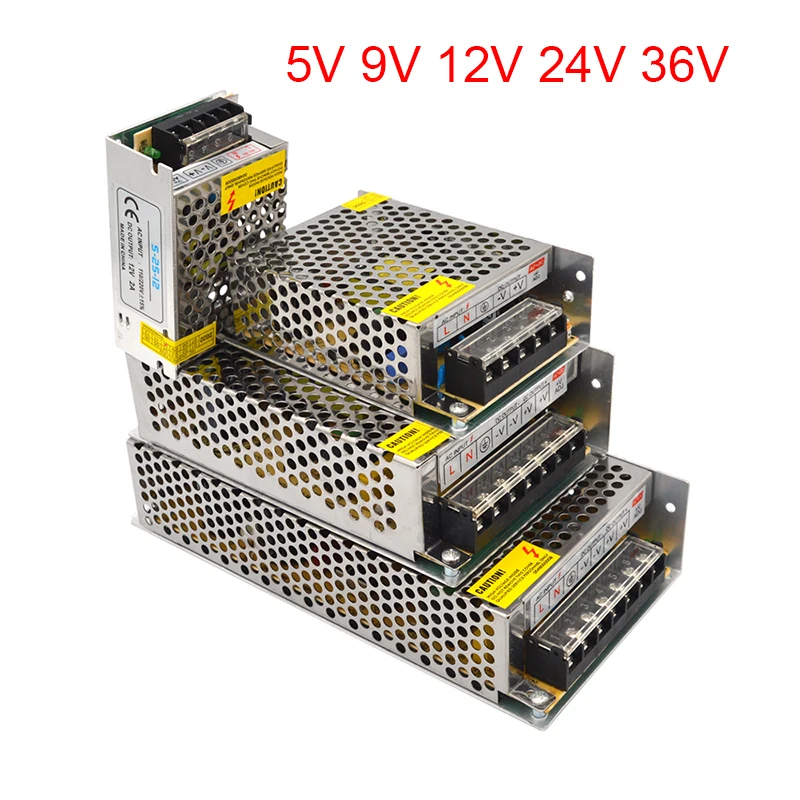 DC Power Supply 5V 9V 12V 15V 18V 24V 36V 48V Switching Power Supply Transformer 220V To 12V Converter 220 To 12 24 Volt Adapter