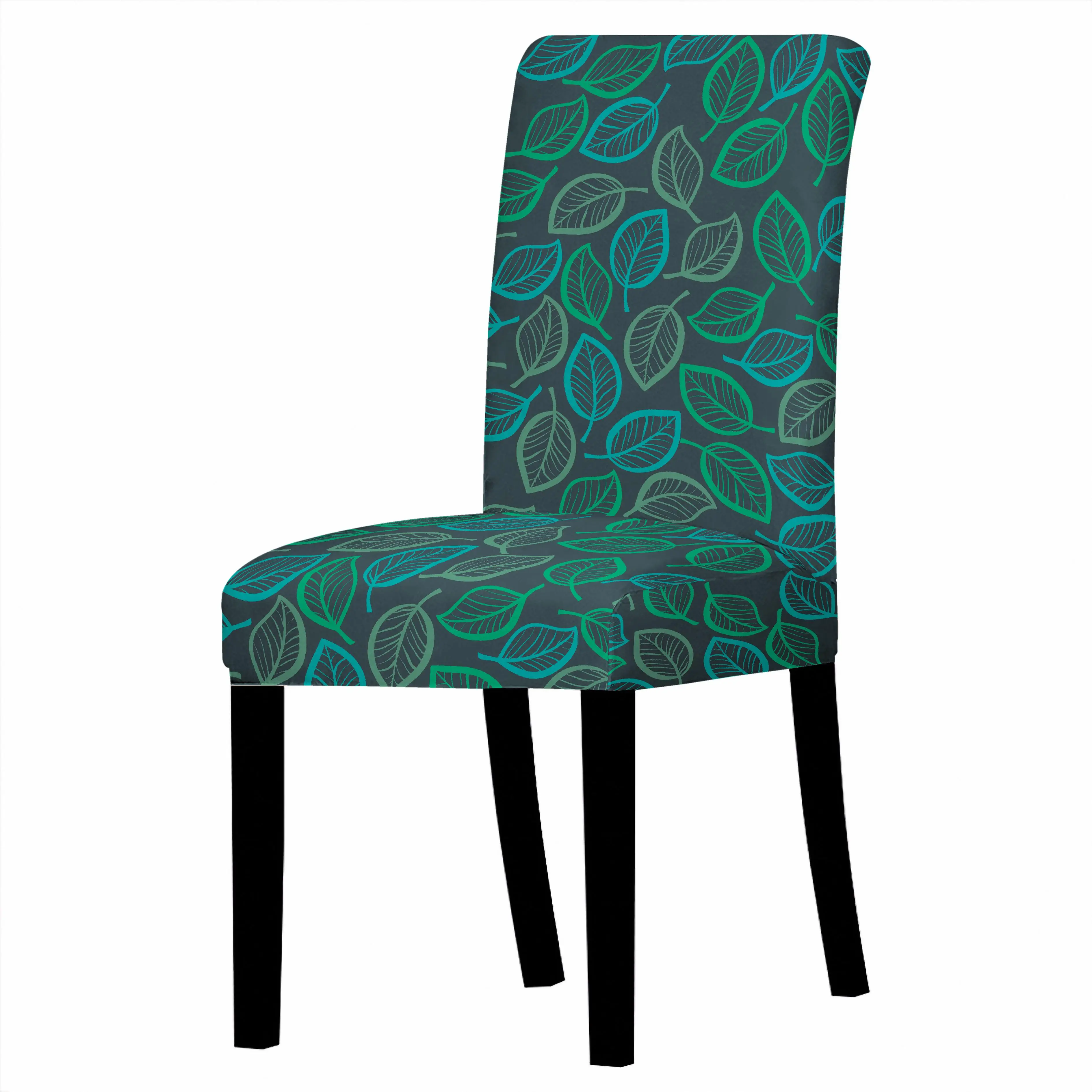 Nordic Leaf pattern Chair Cover Home Dining Elastic Chair Covers Multifunctional Spandex Elastic Cloth Universal Stretch 1PCS